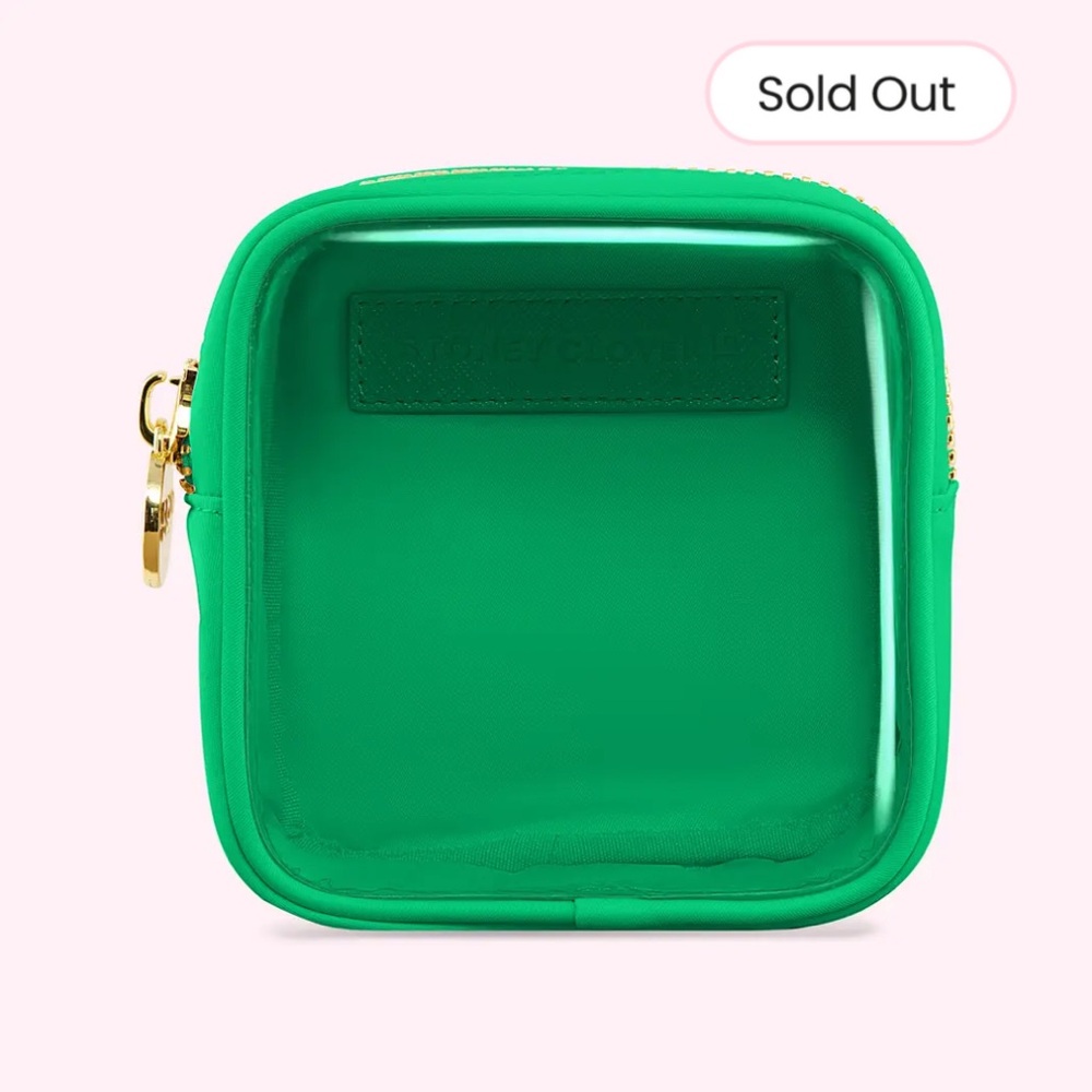 Stoney Clover Lane Avocado mini clear front pouch